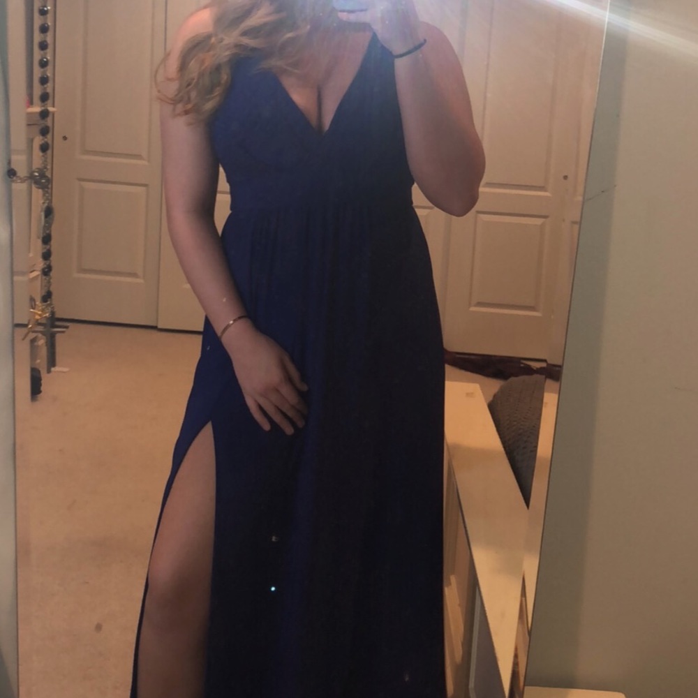 Windsor Royal Blue Open Back Maxi Dress
